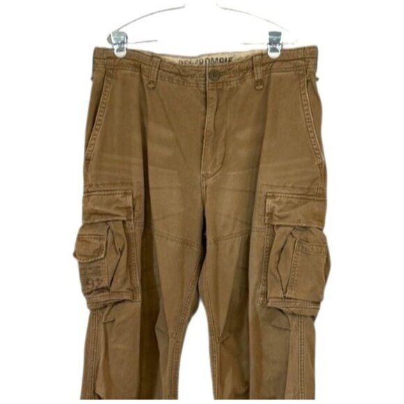 Abercrombie & Fitch Men's Cargo Pants Loose Fit Tan Size 34R - Picture 3 of 7